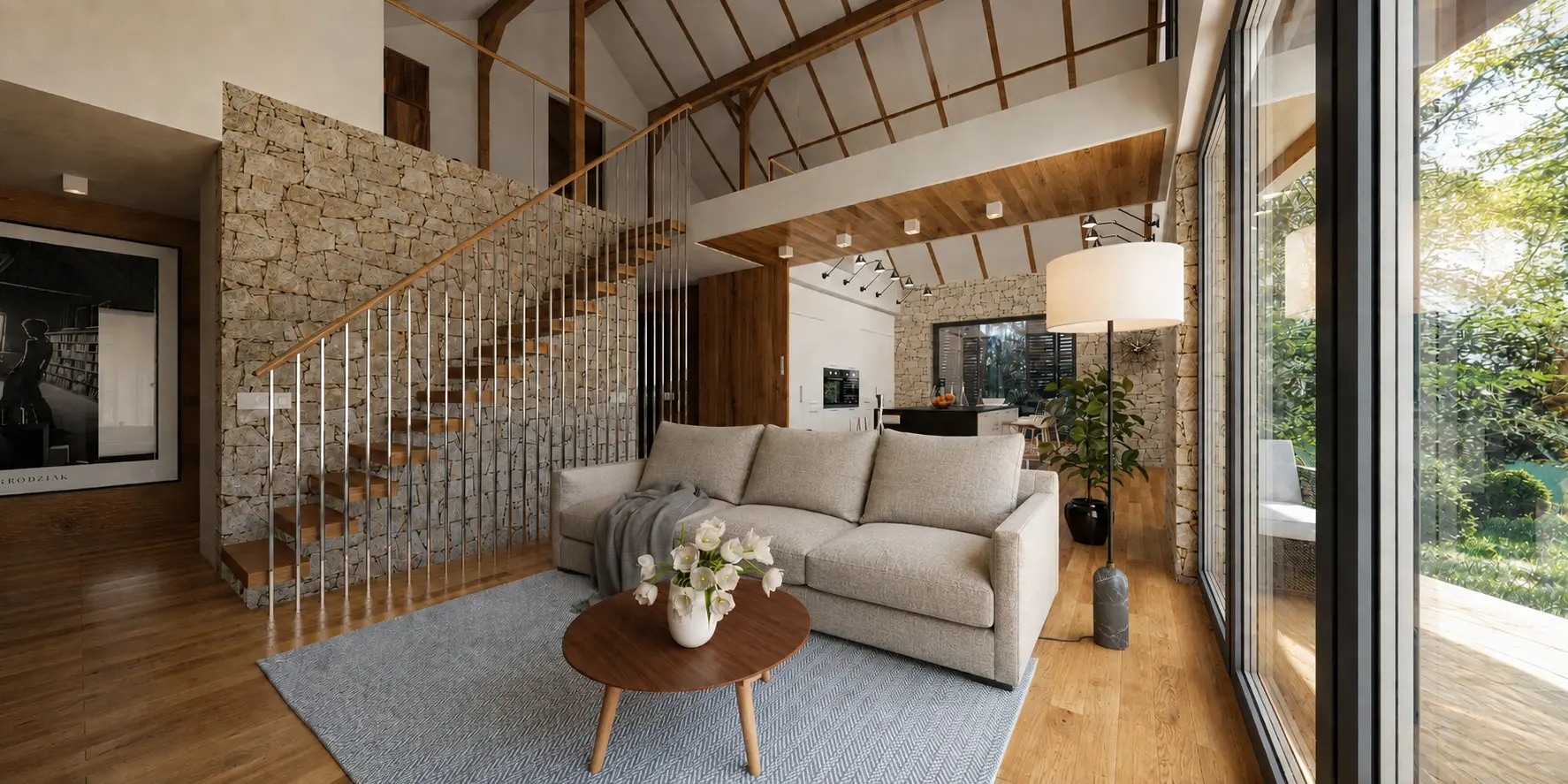 Wohnraum der Contemporary Residence Ro